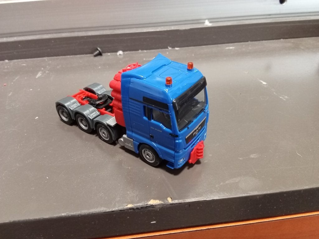 Herpa MAN TGX XXL zwaartransport trekker, Ophalen of Verzenden, Zo goed als nieuw, Bus of Vrachtwagen, Herpa