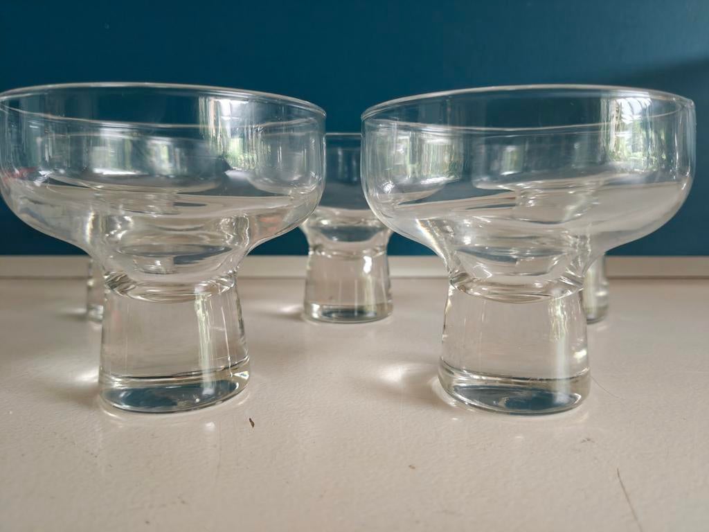 5 vintage Crown Corning Regis champagne glas dessert coupes, Ophalen of Verzenden
