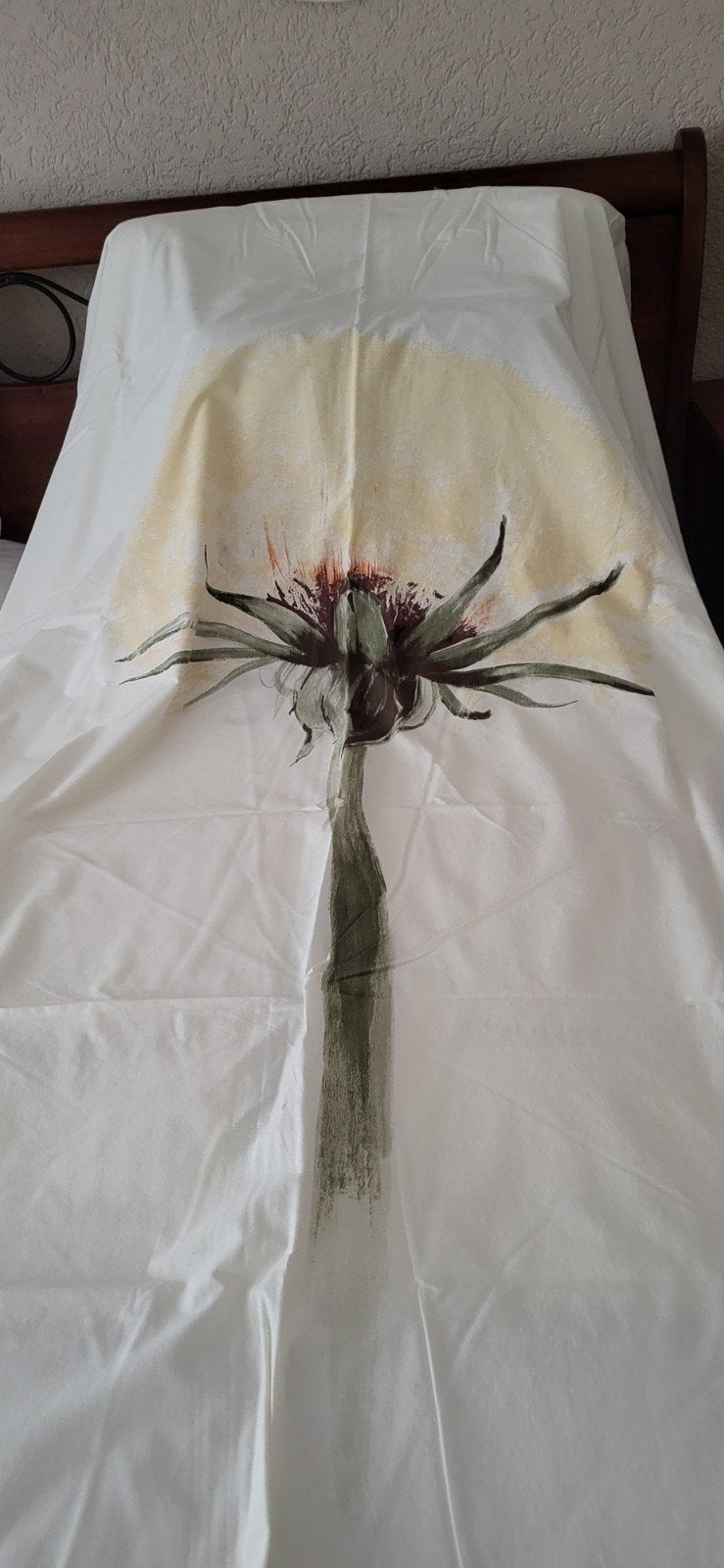 2-persoons dekbedovertrek met distel motief 1.90x250f, Meerkleurig, Dekbedovertrek, Katoen, Tweepersoons