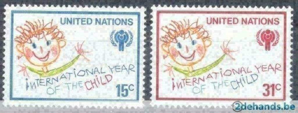 VN-New York 1979 - Yvert 302-303 - Kinderen (PF), Verzenden, Postfris, Noord-Amerika