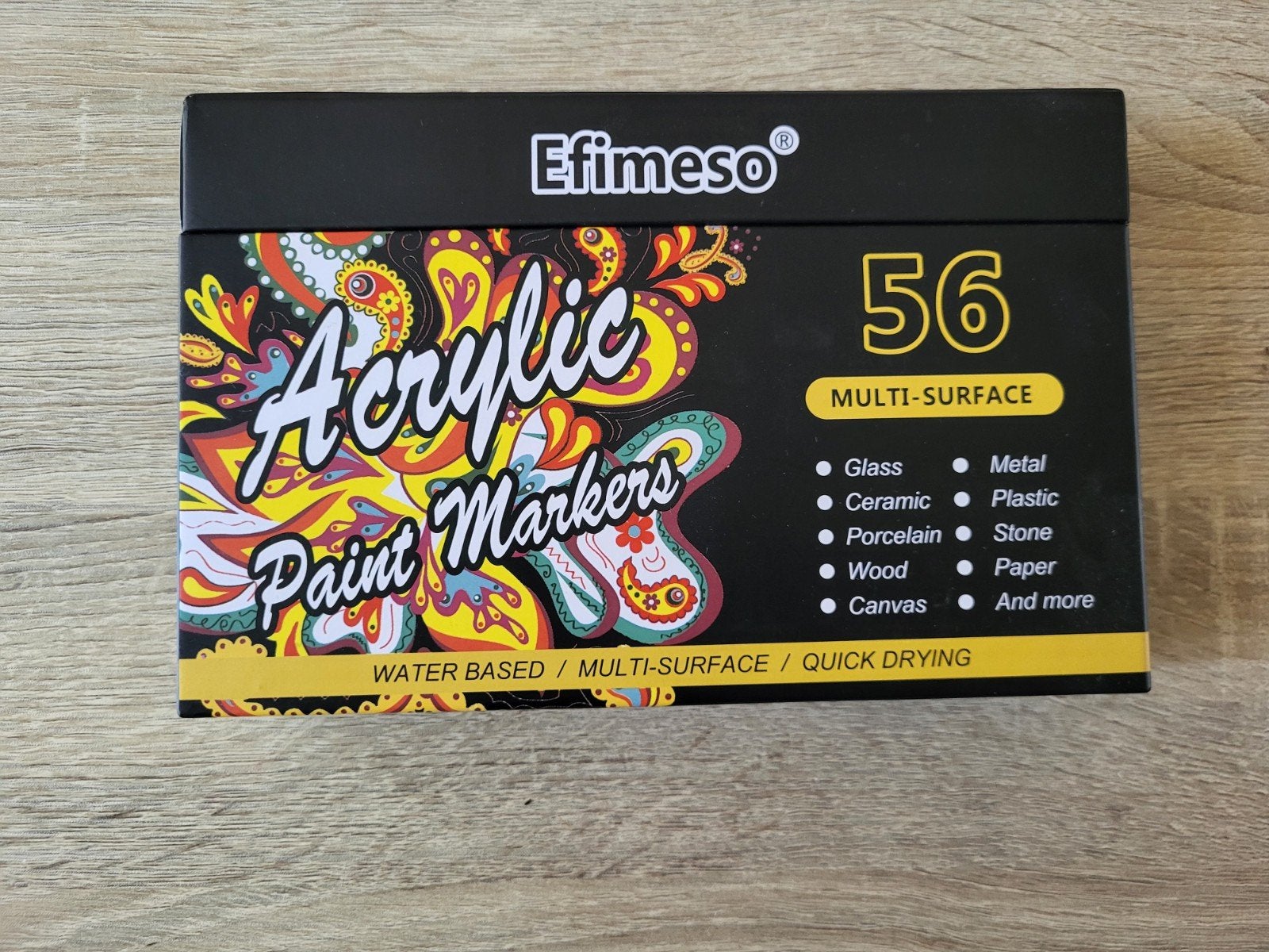 Efimeso Acrylverf stiften set - 56 kleuren, Ophalen of Verzenden, Zo goed als nieuw