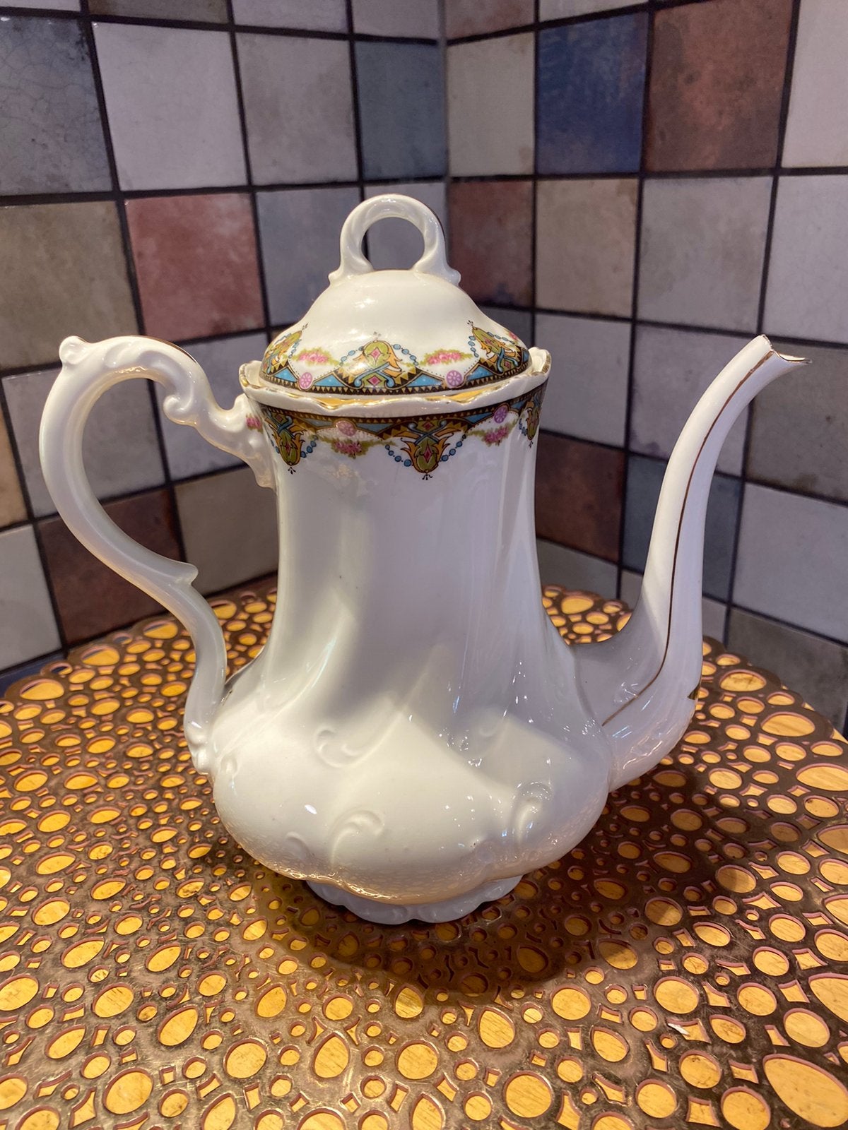 Limoge.France,antieke/vintage theepot,hoogte 22.5 cm, Ophalen of Verzenden