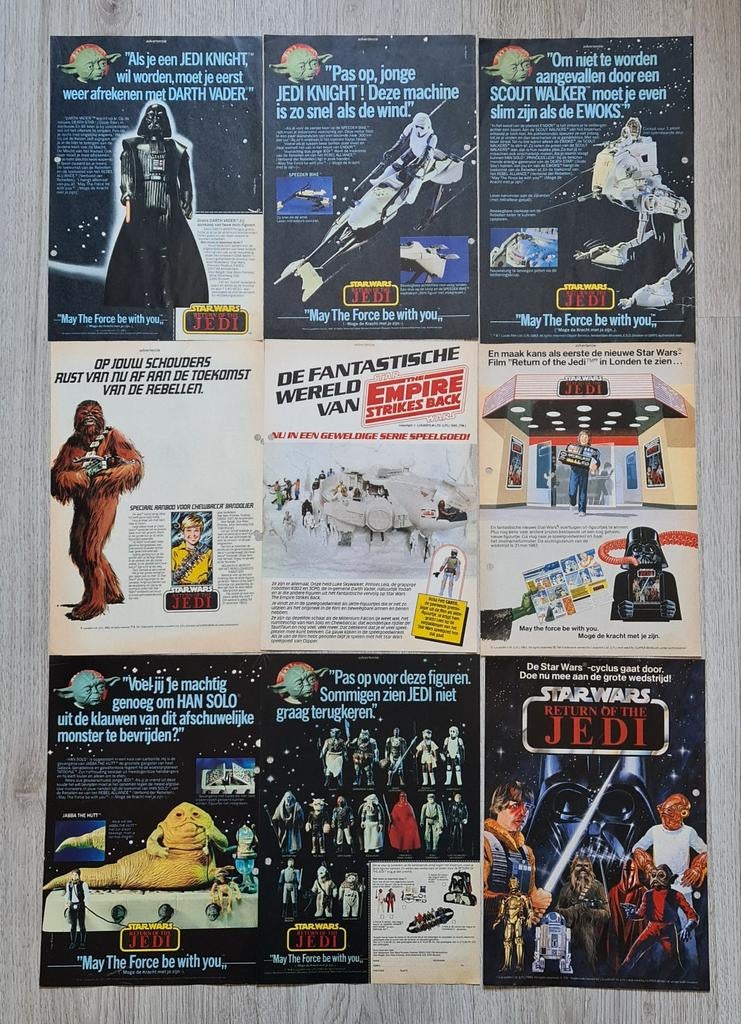 Originele Star Wars advertenties jaren '80, Ophalen of Verzenden, Zo goed als nieuw, Actiefiguurtje
