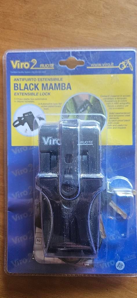 Viro Black Mamba uitschuifbaar slot, Ophalen of Verzenden, Nieuw, Kettingslot