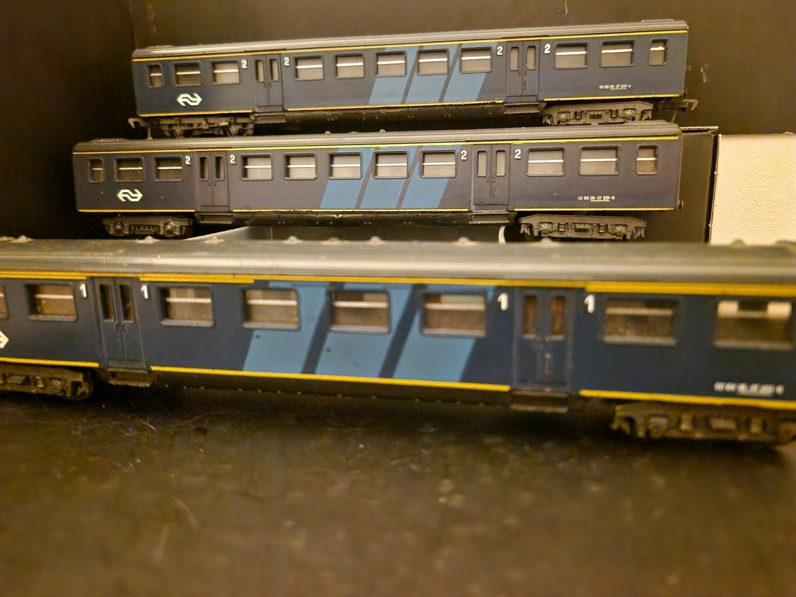 Lima NS Plan E Rijtuigen (2 stuks), Overige merken, Gebruikt, Gelijkstroom, Wagon
