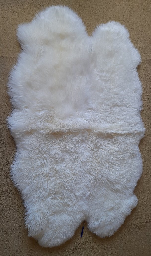 Groot echt schapenvacht kleed nieuw 4 vachten 175 x 115 cm, Ophalen, 175 cm, Wit, Wol