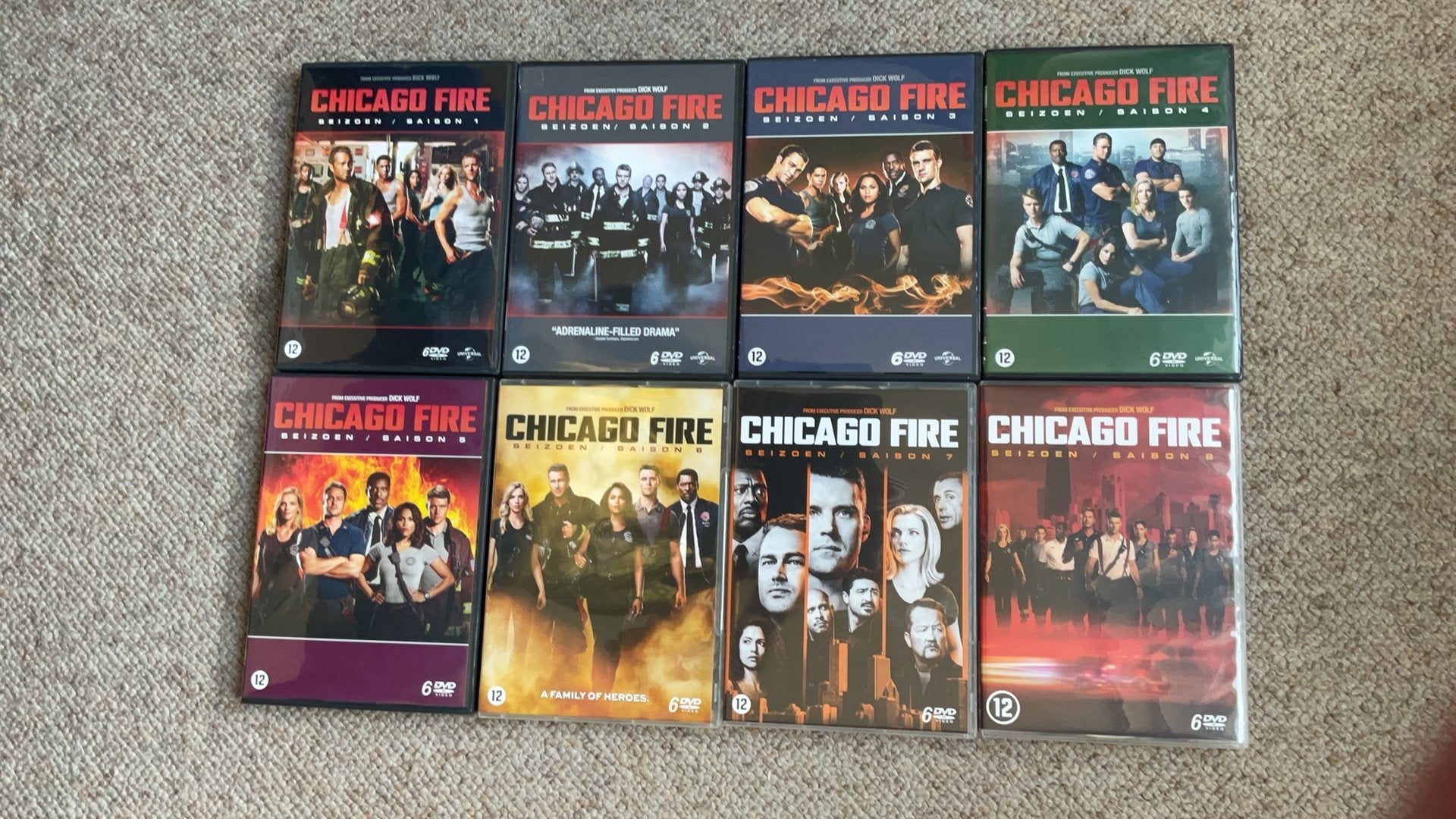 CHICAGO FIRE Seizoen 1 t/m 8 op dvd., Vanaf 12 jaar, Ophalen of Verzenden, Zo goed als nieuw, Actie en Avontuur