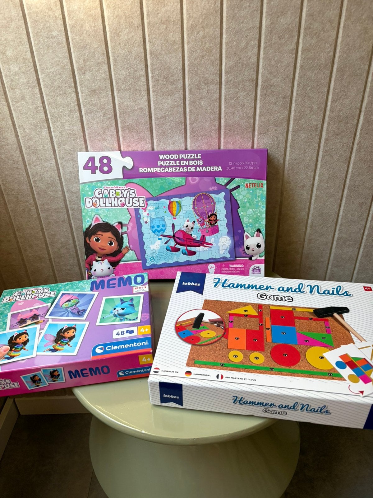 Puzzel, memospel en hamertje tik, Ophalen of Verzenden, Zo goed als nieuw, Bouwen