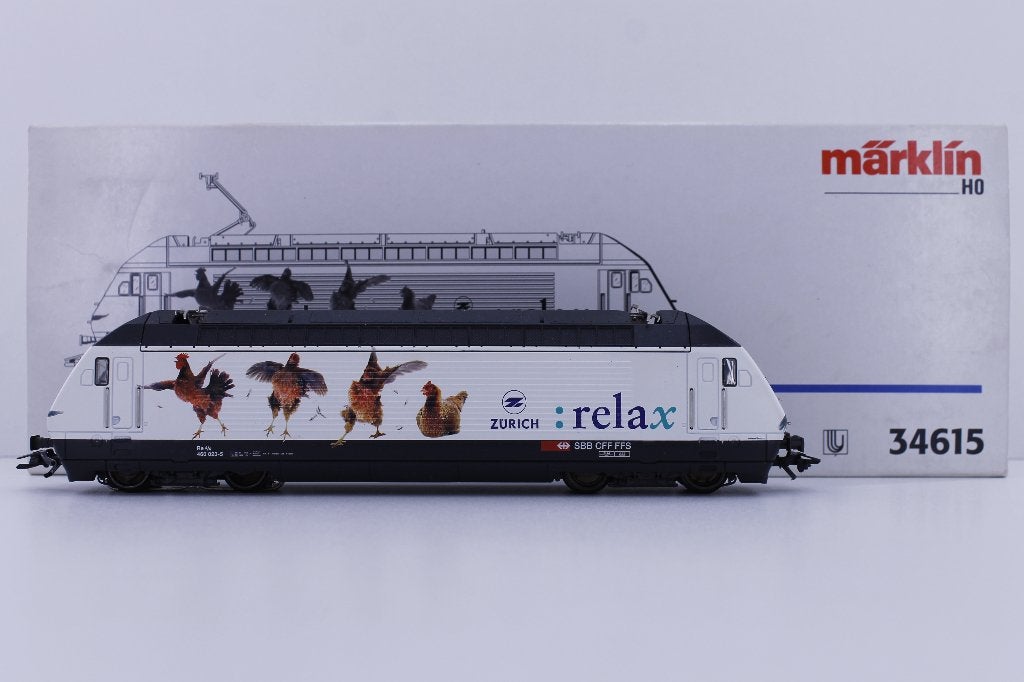 Marklin 34615 H0 E-loc Re 460 Zürich: Relax SBB, Wisselstroom, Locomotief, Ophalen of Verzenden, Zo goed als nieuw