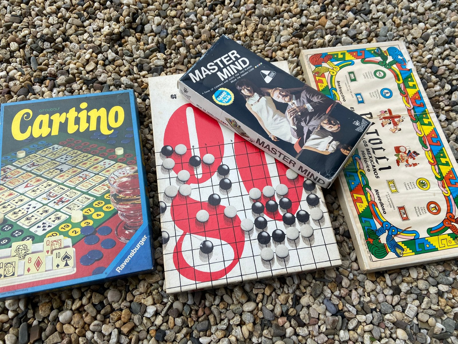 Diverse oudere spellen Mastermind Go Cartino Patolli zgan, Ophalen of Verzenden, Zo goed als nieuw
