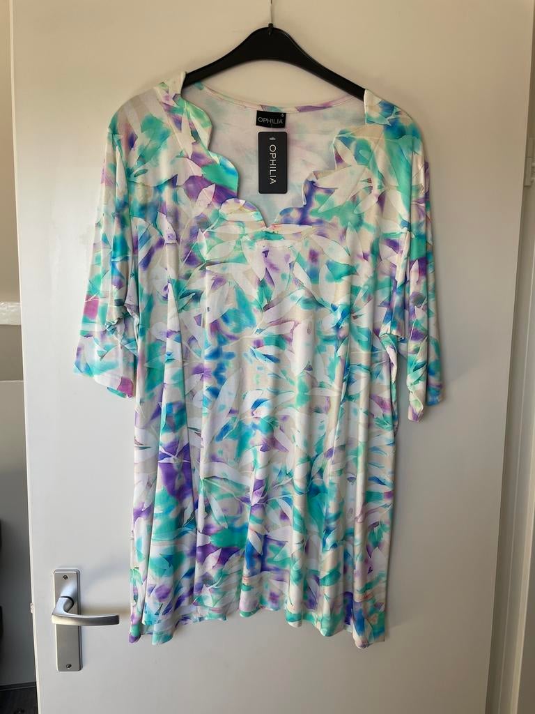 Nieuwe alijn tuniek Mona turquoise mozaik dessin van ophilia, Blouse of Tuniek, Nieuw, Nvt, Nvt
