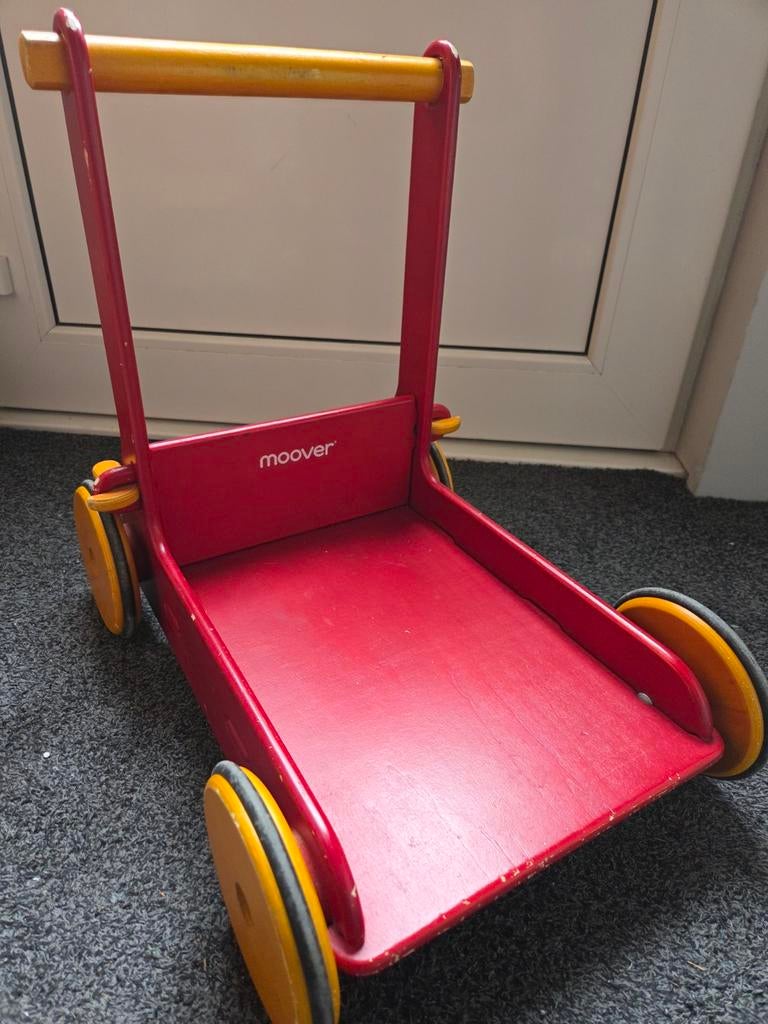 Moover houten loopwagen, Ophalen, Gebruikt, Duw- of Trekspeelgoed