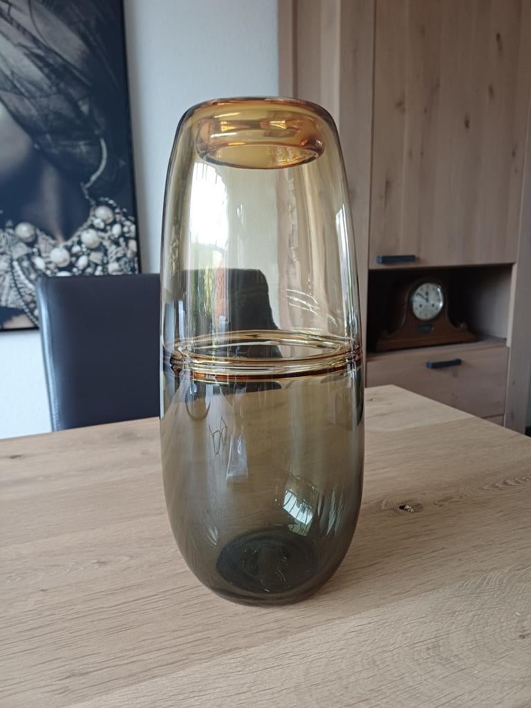 Te koop: Mooie glazen vaas van J-Line - Hoogte 36,5 cm, Huis en Inrichting, Ophalen, Zo goed als nieuw