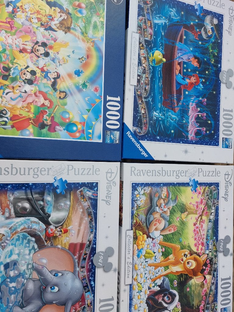 Disney puzzles 1000 stuks, Ophalen, 500 t/m 1500 stukjes, Zo goed als nieuw, Legpuzzel