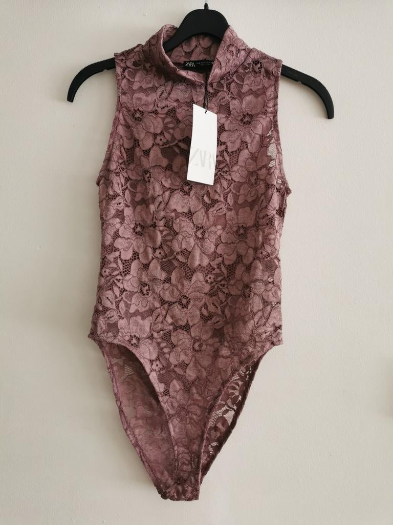 ZARA body mt. M, Kleding | Dames, Tops, Nieuw, Maat 38/40 (M), Paars, Zonder mouw, Verzenden