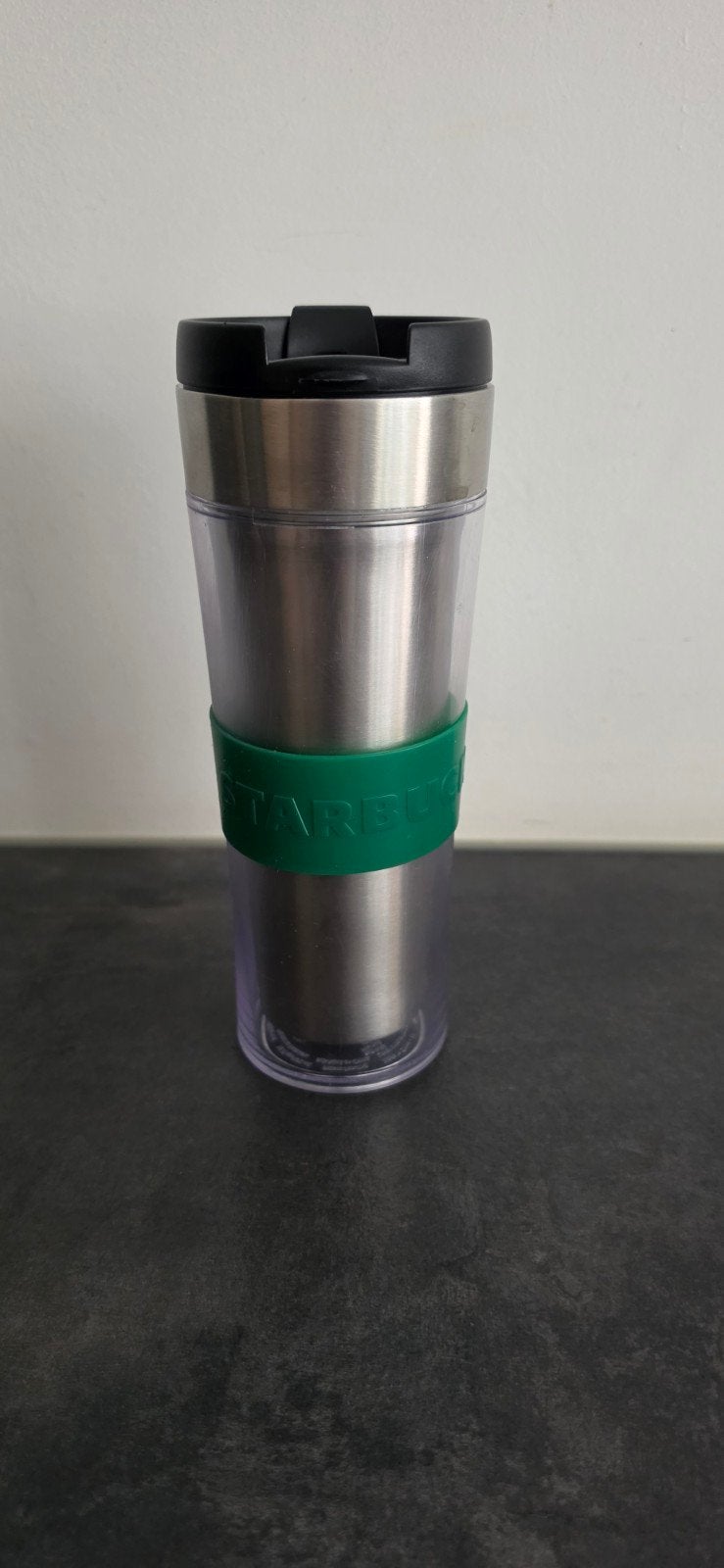 Starbucks Reusable Beker - Transparant & RVS, Kunststof, Ophalen of Verzenden, Overige merken, Overige typen