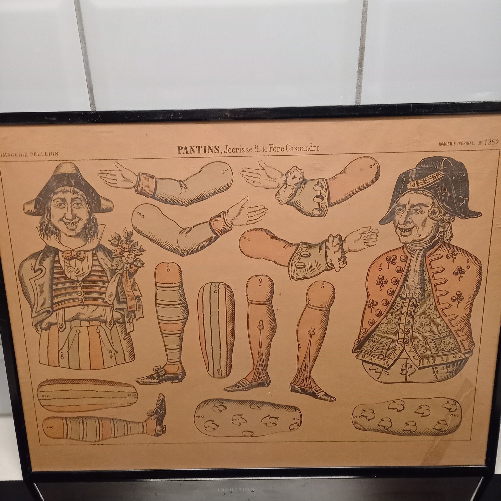 Antieke Franse prent Imagerie d'Épinal (ca. 1880)  Ingelijst, Verzenden