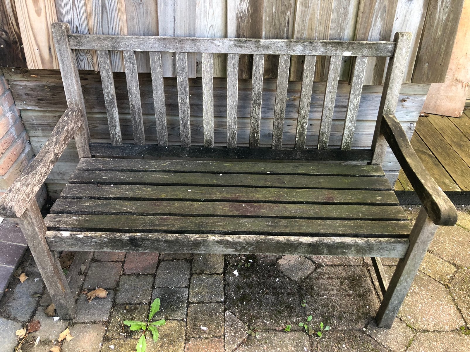 Tuinbank hardhout 1.22 x 0.58, Tuin en Terras, Tuinbanken, Ophalen, Gebruikt, Hout
