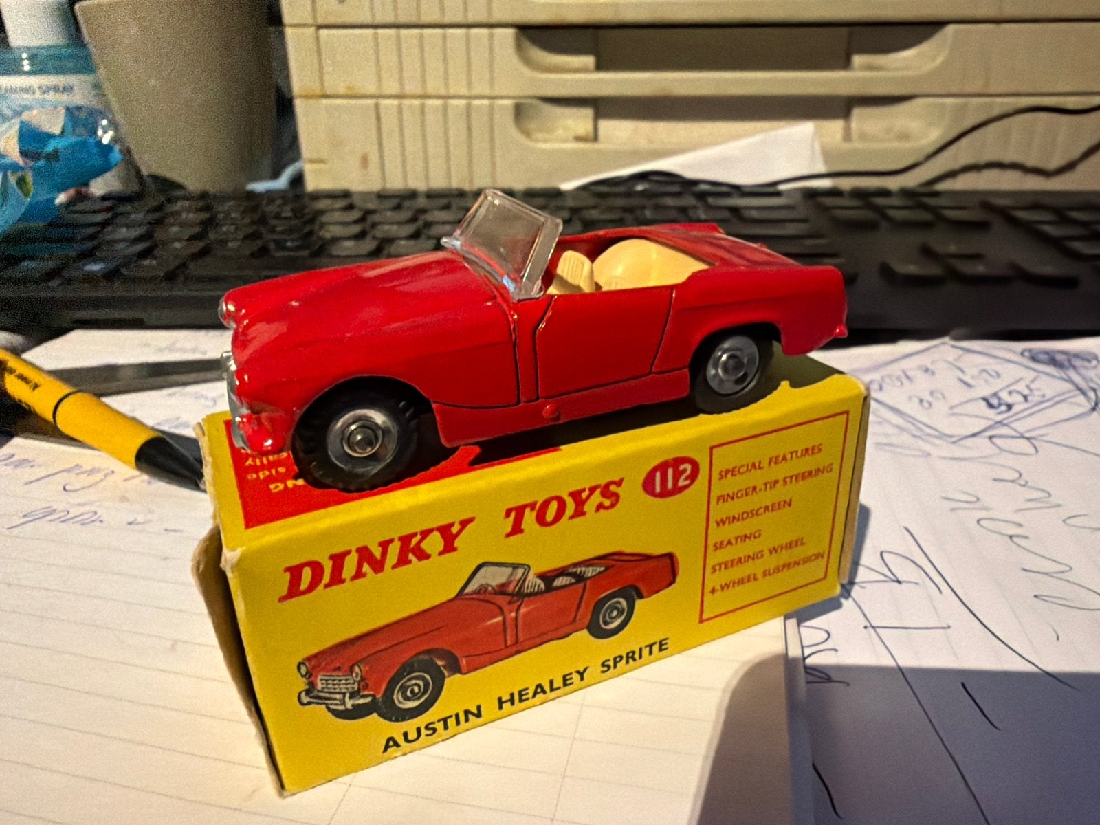 Dinky Toys Austin Healey Sprite - Nieuw in doos - Zeldzaam!, Xq, Auto, Nieuw, Dinky Toys