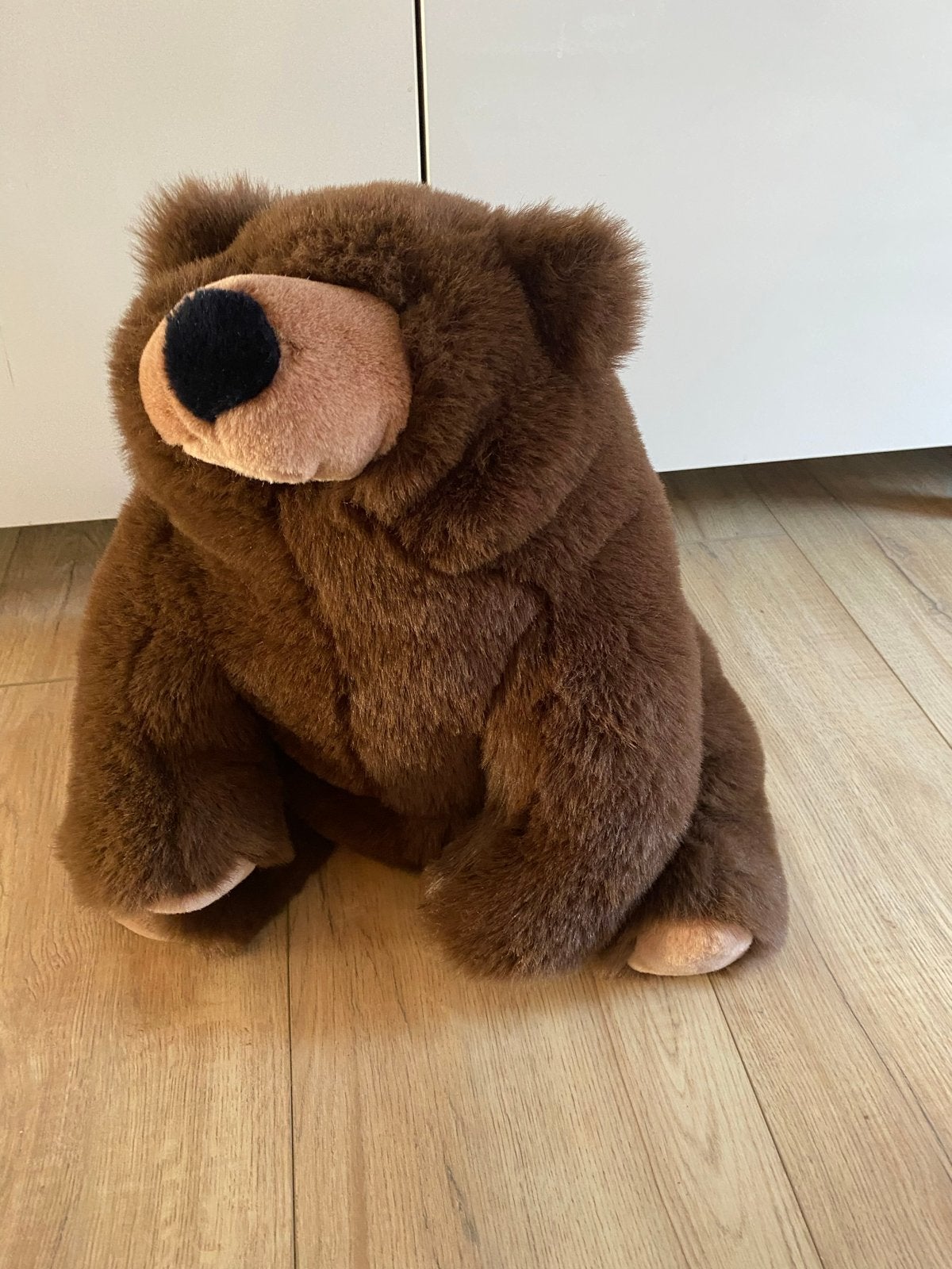 Grote knuffelbeer - Zachte bruine teddybeer, Beer, Ophalen of Verzenden, Zo goed als nieuw, Bruin