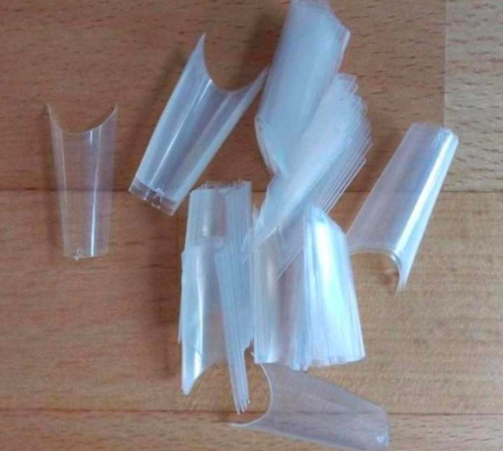 Nageltips french doorzichtig coffin ballerina acryl x100, Overige kleuren, Nieuw, Ophalen of Verzenden, Handen en Nagels