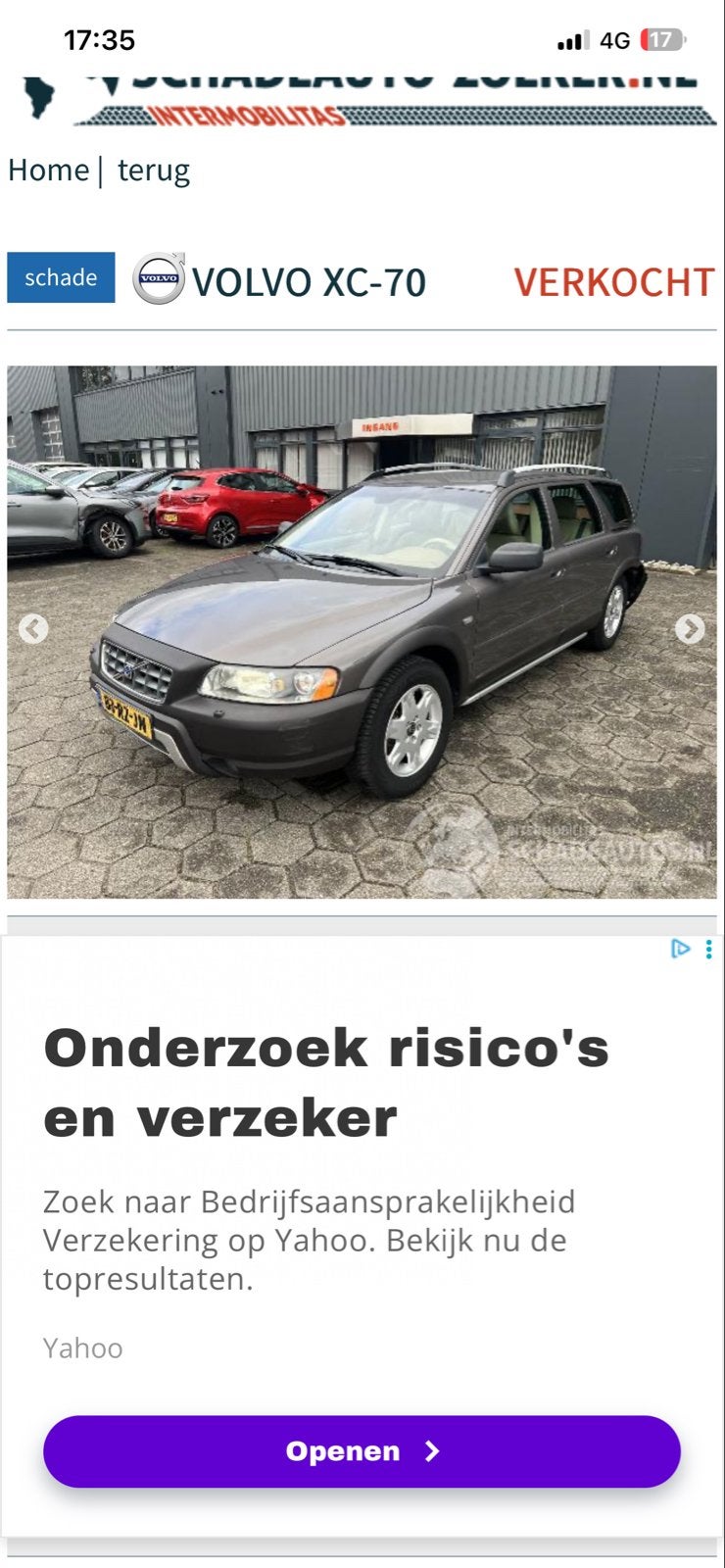 Onderdelen voor Volvo xc 70 2.5 t met c-four, Ophalen of Verzenden, Gebruikt