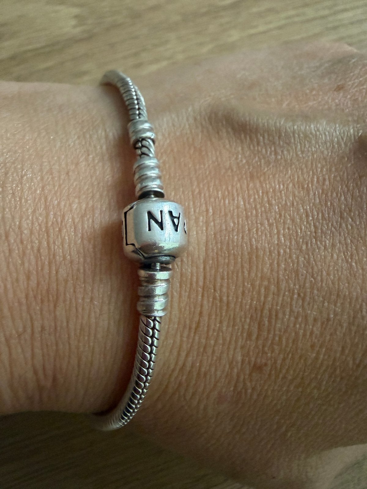 Pandora armband zilver 20cm, Sieraden, Tassen en Uiterlijk, Armbanden, Ophalen of Verzenden, Gebruikt, Zilver, Met bedels of kralen