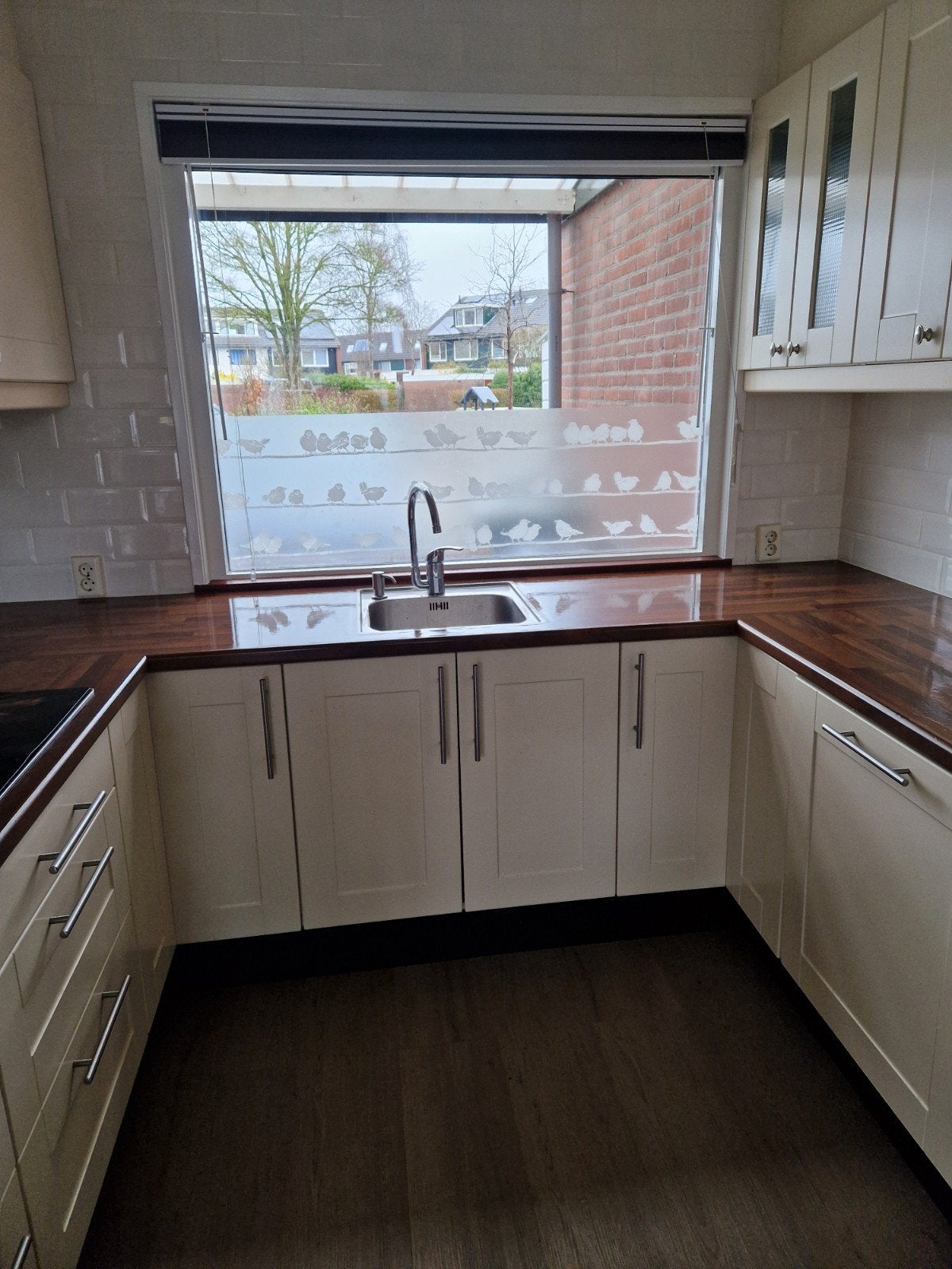 Complete U keuken, Huis en Inrichting, Keuken | Complete keukens, Gebruikt, U-keuken, Crème, Hout, Ophalen