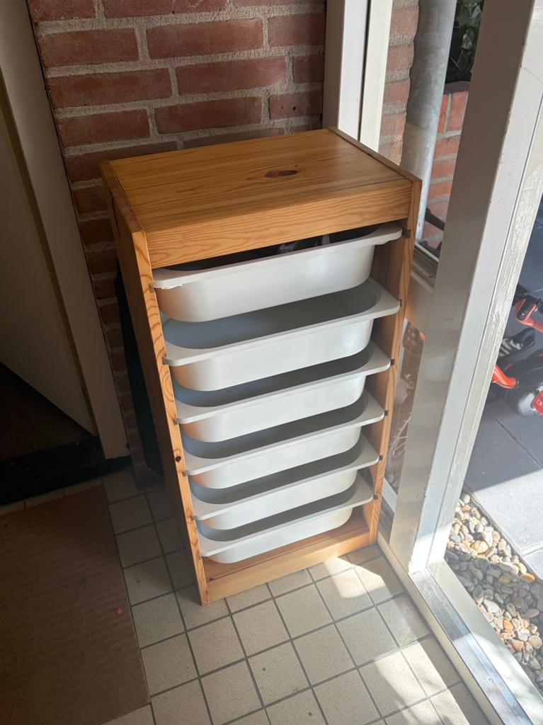 Trofast - vakkenkast, Huis en Inrichting, Kasten | Ladekasten, Ophalen, Kersenhout, Minder dan 50 cm, 5 laden of meer