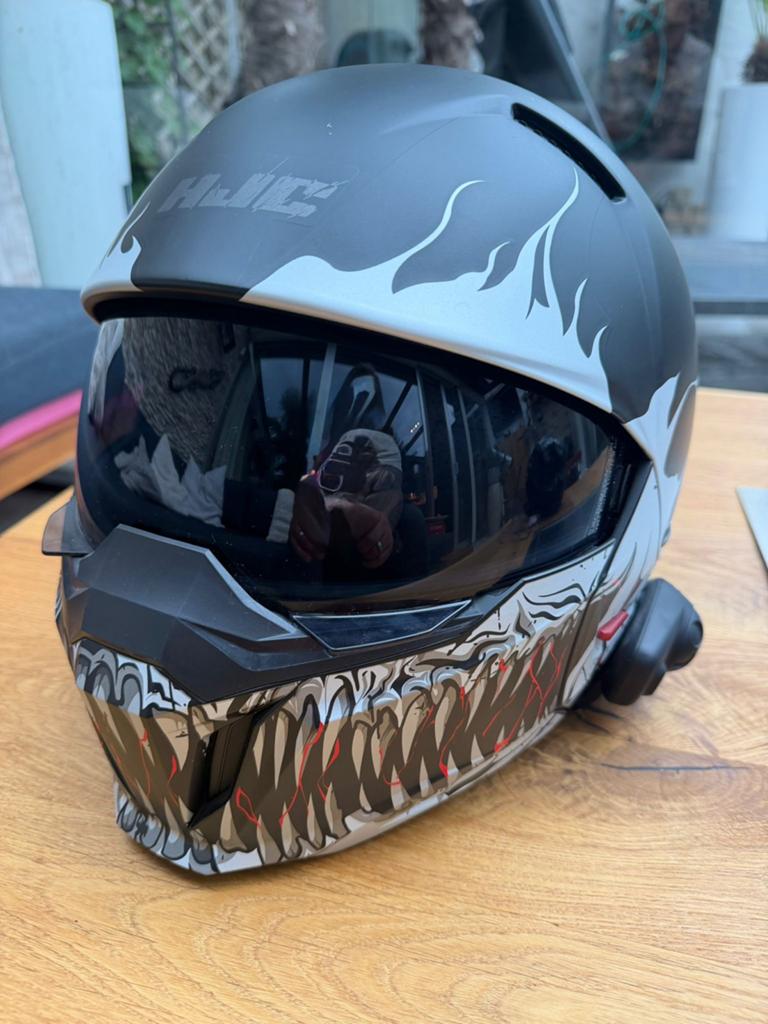 HJC I70 Venom helm met Sena SMH5-FM communicatiesysteem, M, Heren, HJC, Ophalen of Verzenden