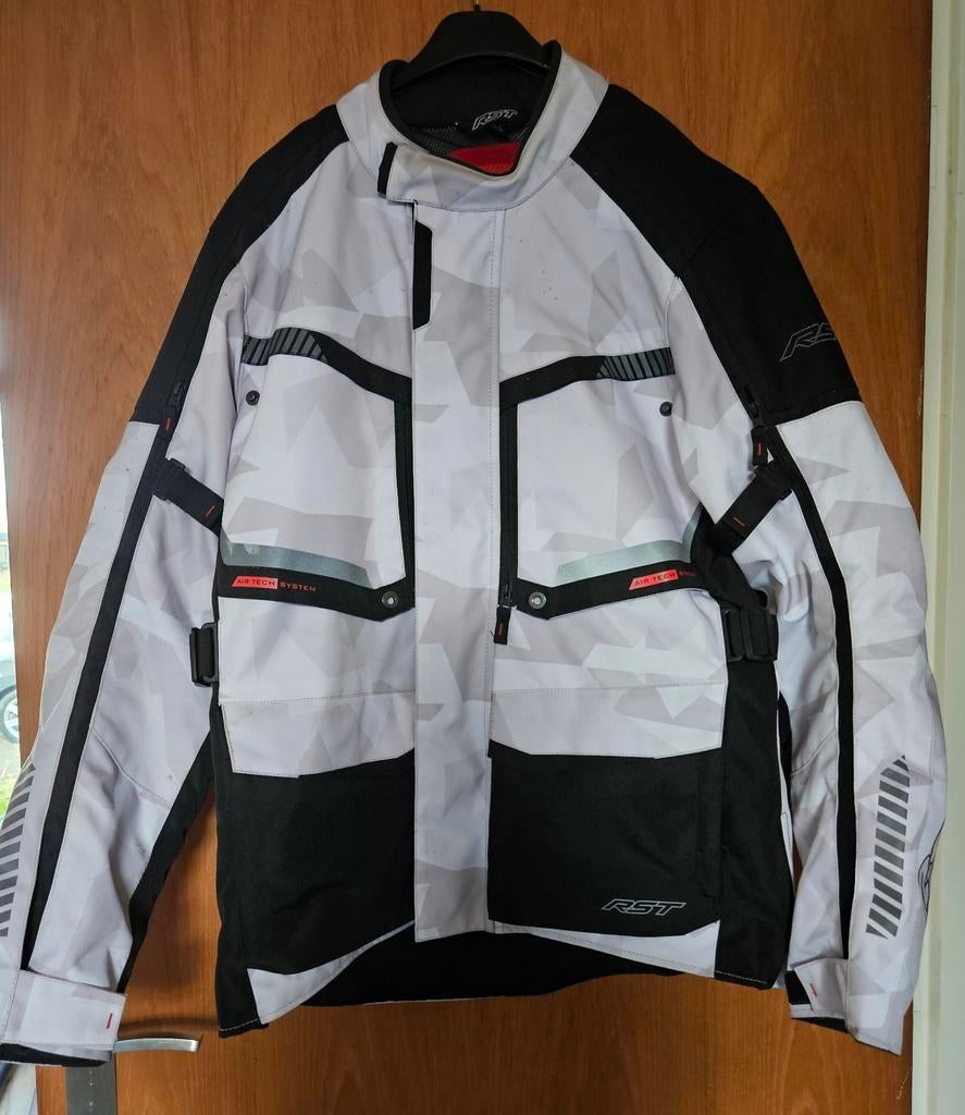 RST motorjas zwart/wit, Motoren, Kleding | Motorkleding, Jas | textiel, Heren, Tweedehands, Ophalen