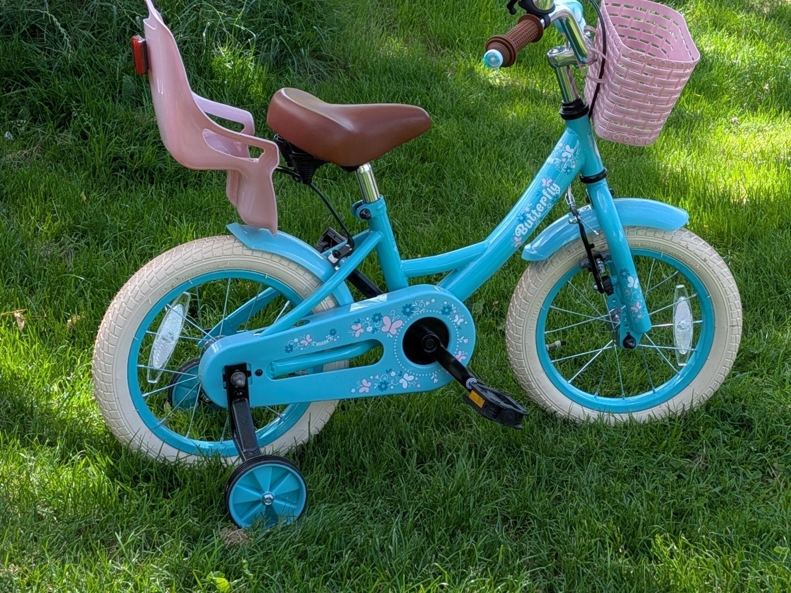Nieuwe 14 inch kinderfiets met zijwieltjes en mandje, Ophalen of Verzenden