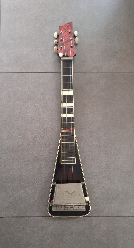 * Gitaar Electrisch Caruel jaren '50/ '60, Gebruikt, Onbekend, Caruel, Onbekend