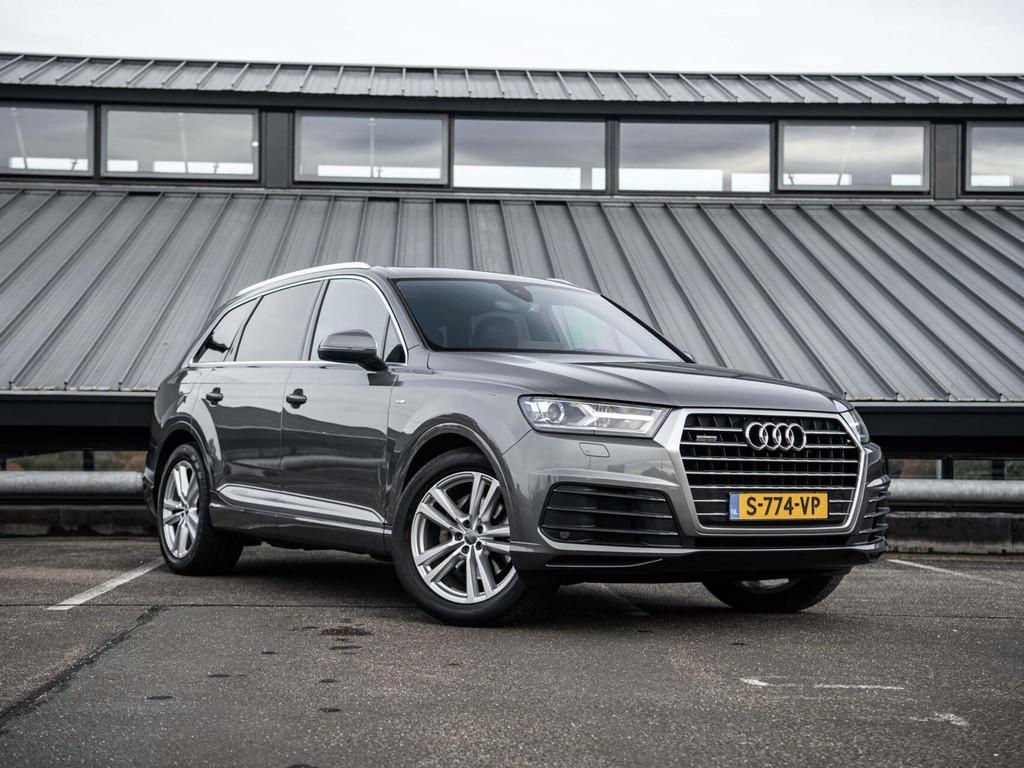 Audi Q7 3.0 V6 TDI 272PK Quattro S-Line Leder Pano Virtual M, Gebruikt, Bi-Xenon koplampen, Leder, Diesel