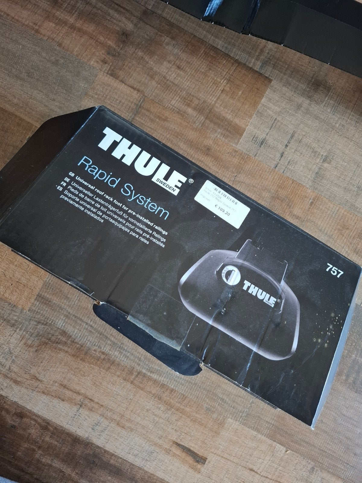 Thule Rapid System 757 dakdragers met stangen, Ophalen, Gebruikt