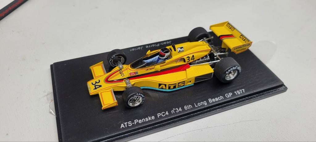 Spark ATS Penske PC4 Long Beach GP 1977 JP Jarier, Ophalen of Verzenden, Zo goed als nieuw, Auto, Overige merken