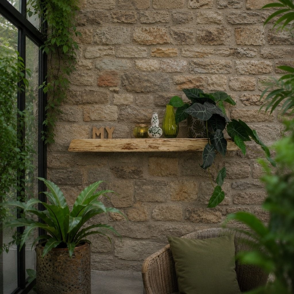 Wandplank massief eiken zwevend + montagepennen 63cm #260, Houtatelier M.Y., Info@myhoutatelier.nl, Nieuw, Ophalen of Verzenden