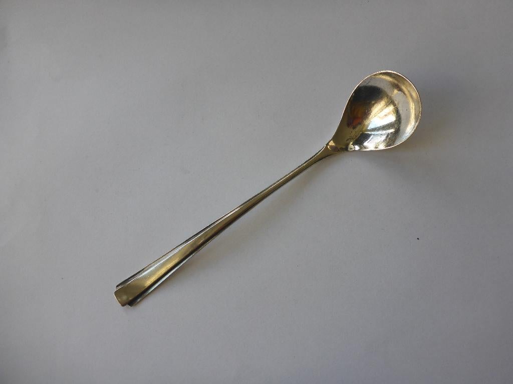 Lange jam lepel, gemerkt hooijkaas 90., Ophalen of Verzenden, Zo goed als nieuw, Zilver, Los bestek