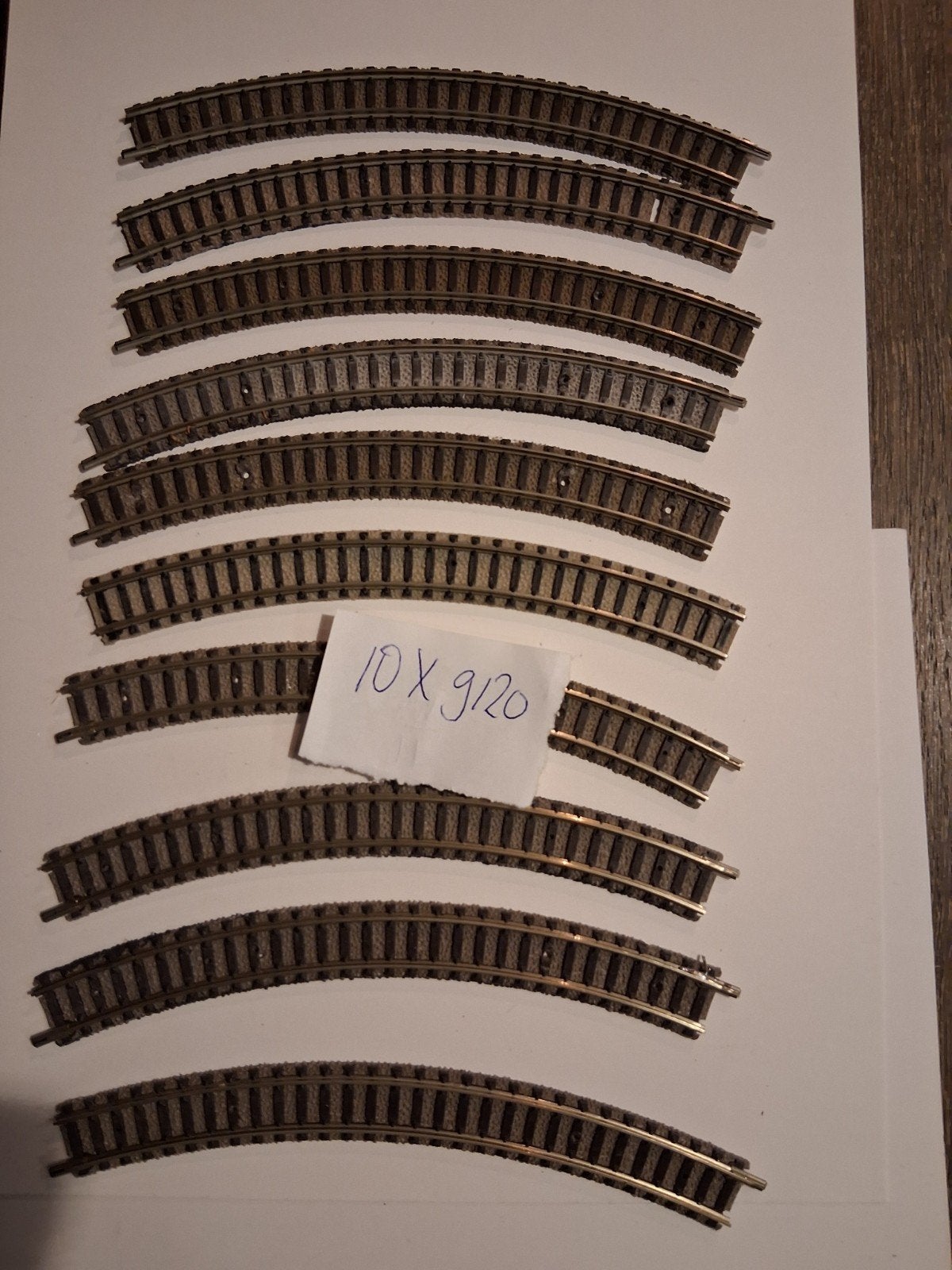 set van 10 fleischmann bocht 9120 N-spoor, Gebruikt, Gelijkstroom, Verzenden, Fleischmann