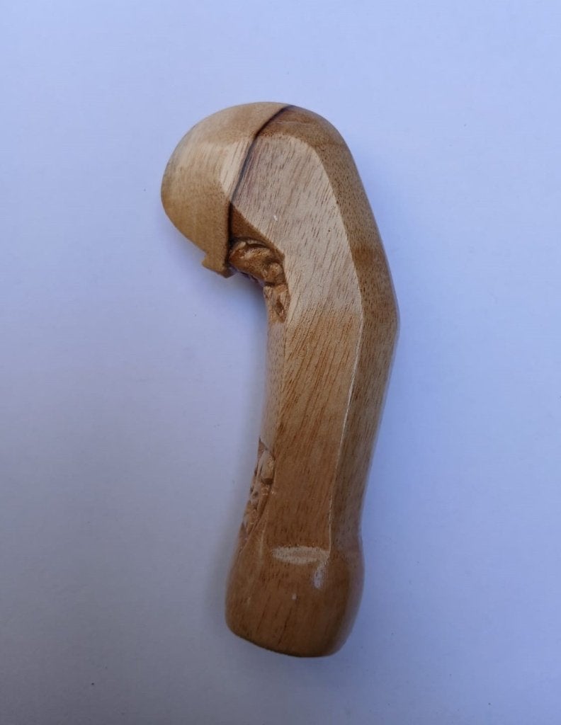Antieke stijl: Keris-greep Surakarta – Edel Timoho-hout H96, Hout, Bruin, Verzenden, Overige typen
