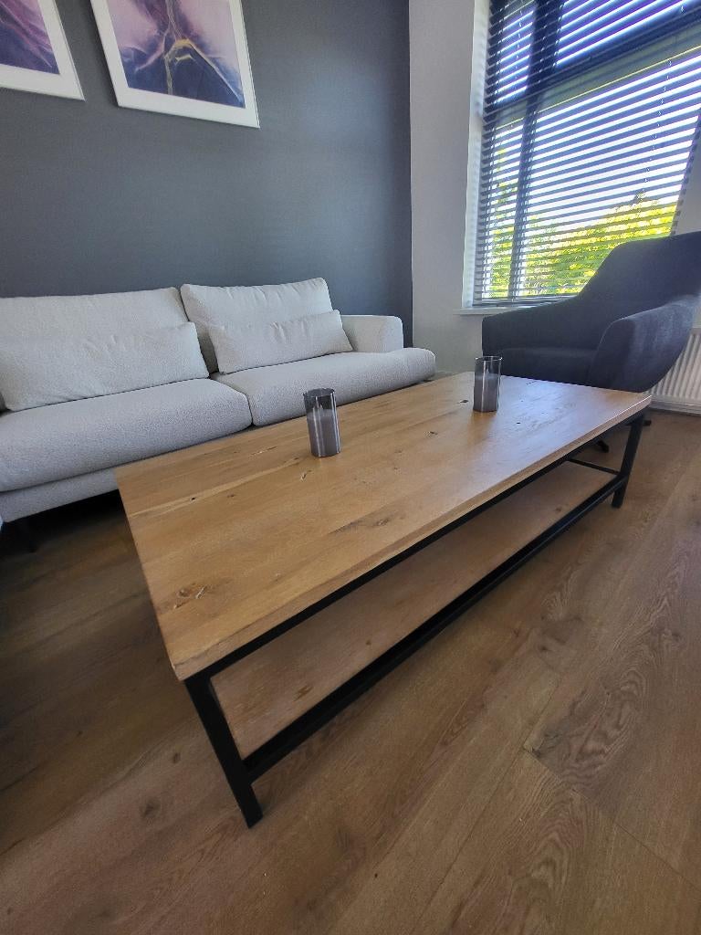 Salontafel, Huis en Inrichting, Ophalen, 100 tot 150 cm, Landelijk/modern, Eikenhout