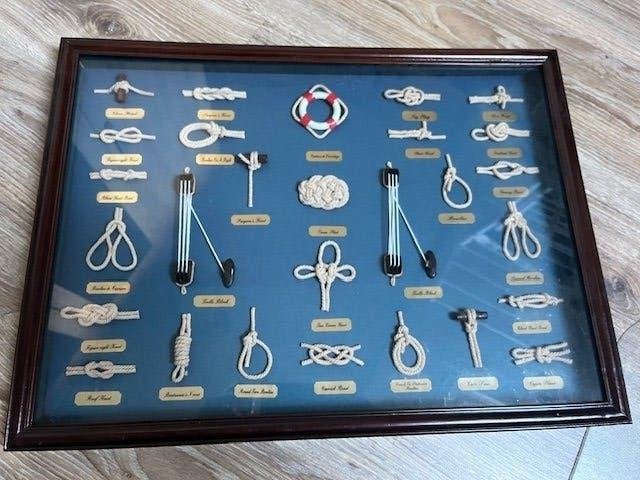 Wandbord met scheepsknopen, 30 cm, 40 cm, Decoratieobject, Ophalen of Verzenden