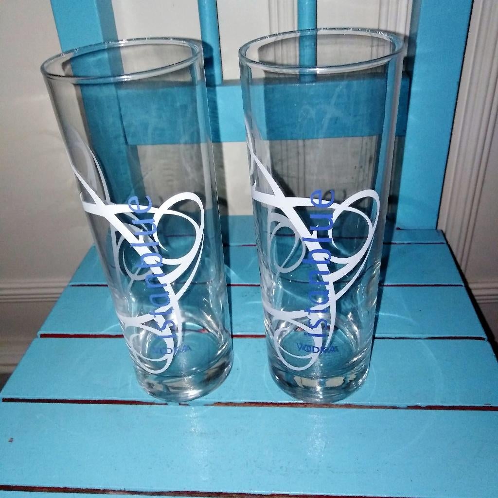 Istanblue vodka / wodka longdrink glazen set van 2, Ophalen, Glas of Glazen, Overige stijlen, Glas