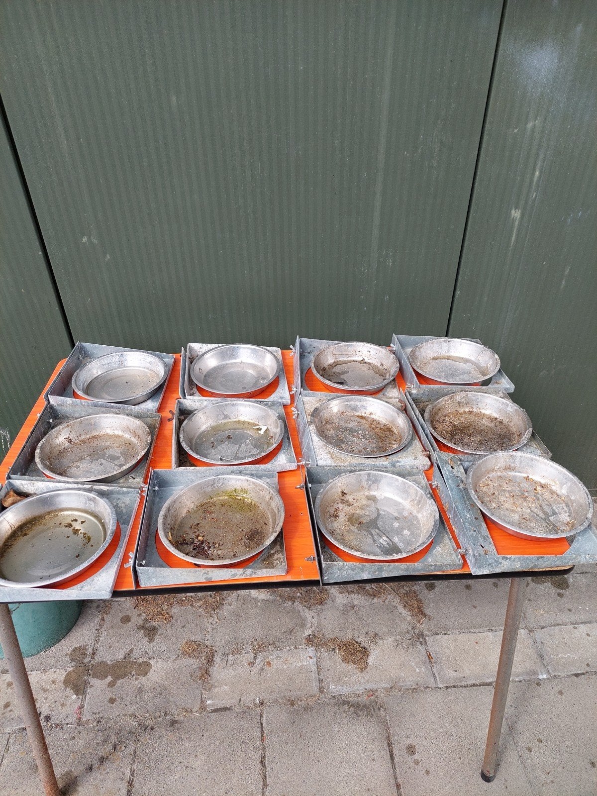 Bad Voer Drinken schalen compleet, Ophalen, Zo goed als nieuw, Hout, Vogelkooi