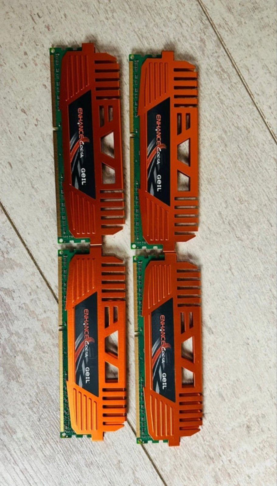 16GB (4x4GB) DDR3 1600MHz CL9 GeIL Enhance Corsa RAM, Computers en Software, Gebruikt, DDR3, Ophalen of Verzenden, Desktop