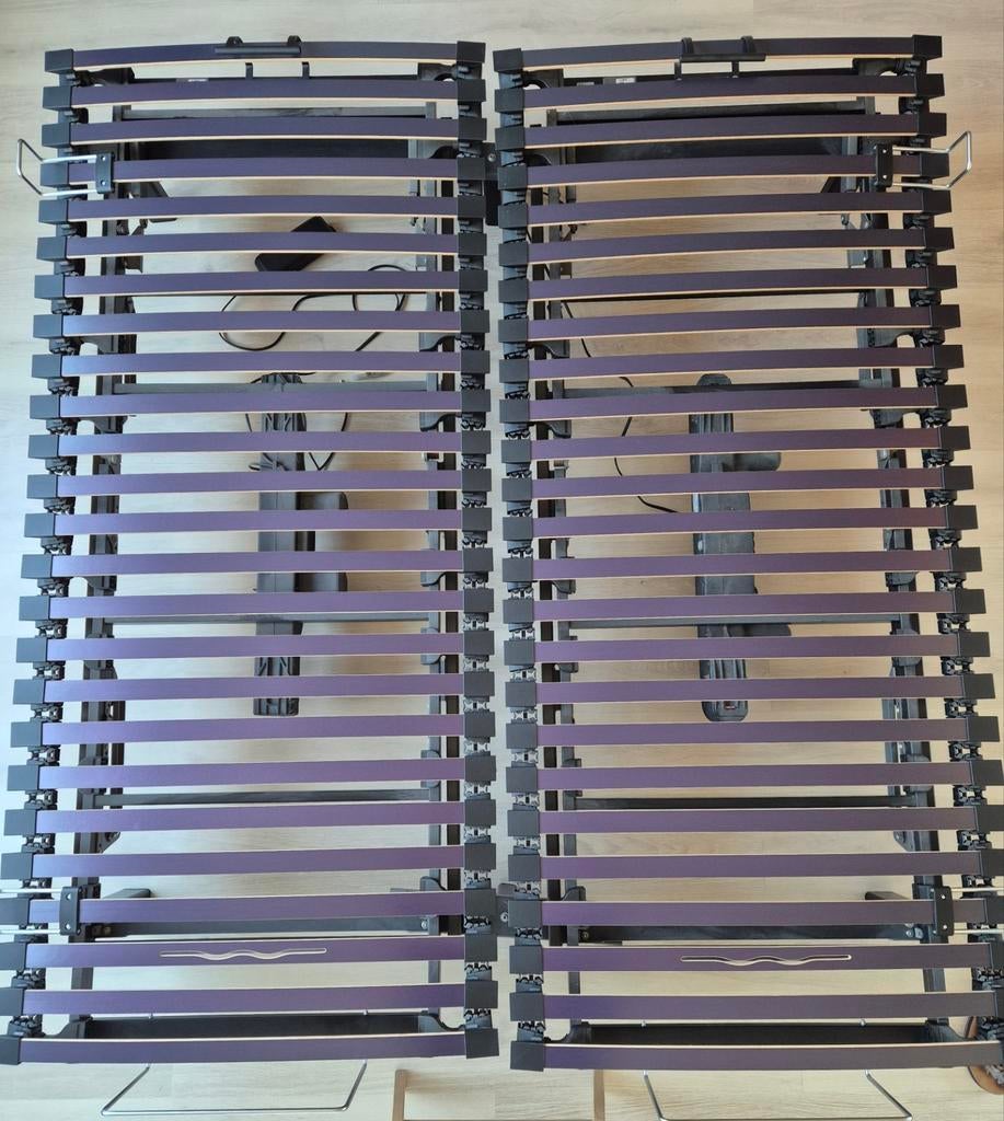 Swissflex elektrisch verstelbare lattenbodem 2x 90x200, Ophalen, Gebruikt, 90 cm, Eenpersoons