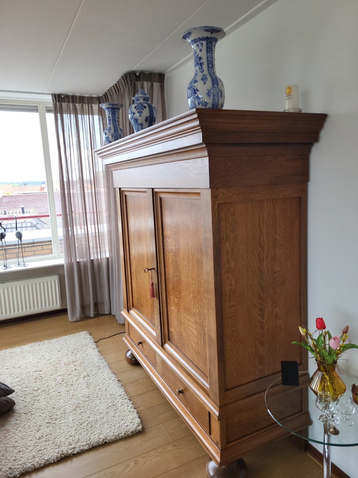 Drentse kast. Massief eikenhout, Ophalen of Verzenden
