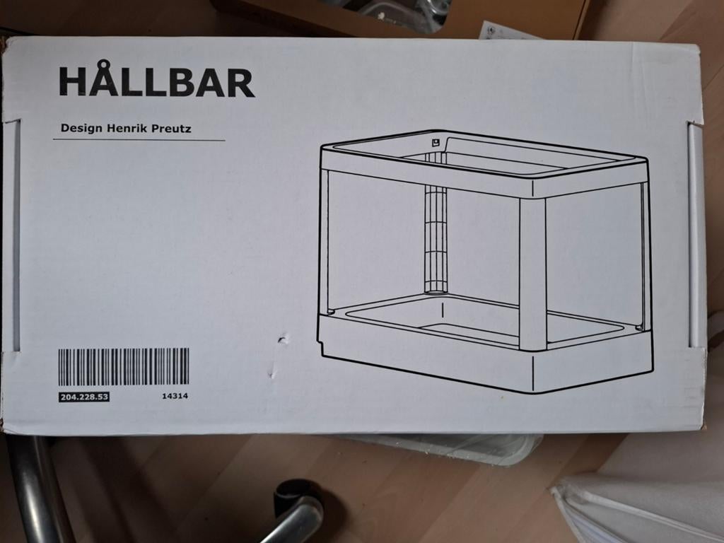 Prullenbak incl. Uittrekbaar frame Hallbar, Huis en Inrichting, Woonaccessoires | Prullenbakken, Ophalen, Kunststof, Nieuw, Minder dan 10 liter
