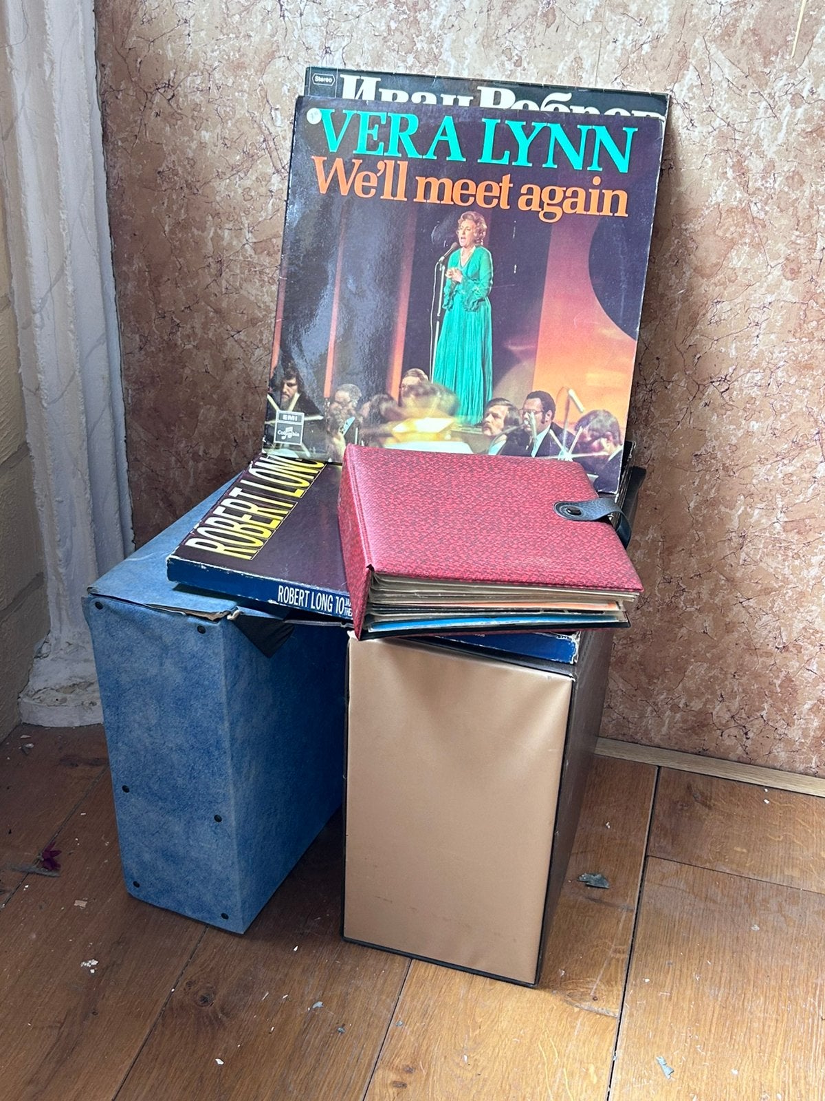 2 koffers vol oude vinylplaten, Ophalen, Gebruikt, Overige