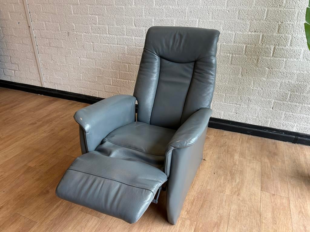 Luxe Hjort Knudsen relax fauteuil, Huis en Inrichting, Fauteuils, Ophalen, Zo goed als nieuw, Leer